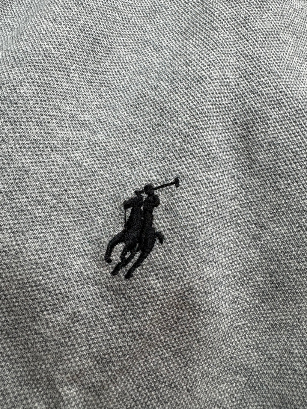 Custom Slim Fit Mesh Polo Shirt – Gray (L)