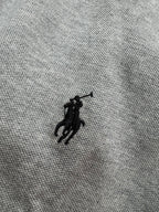 Custom Slim Fit Mesh Polo Shirt – Gray (L)