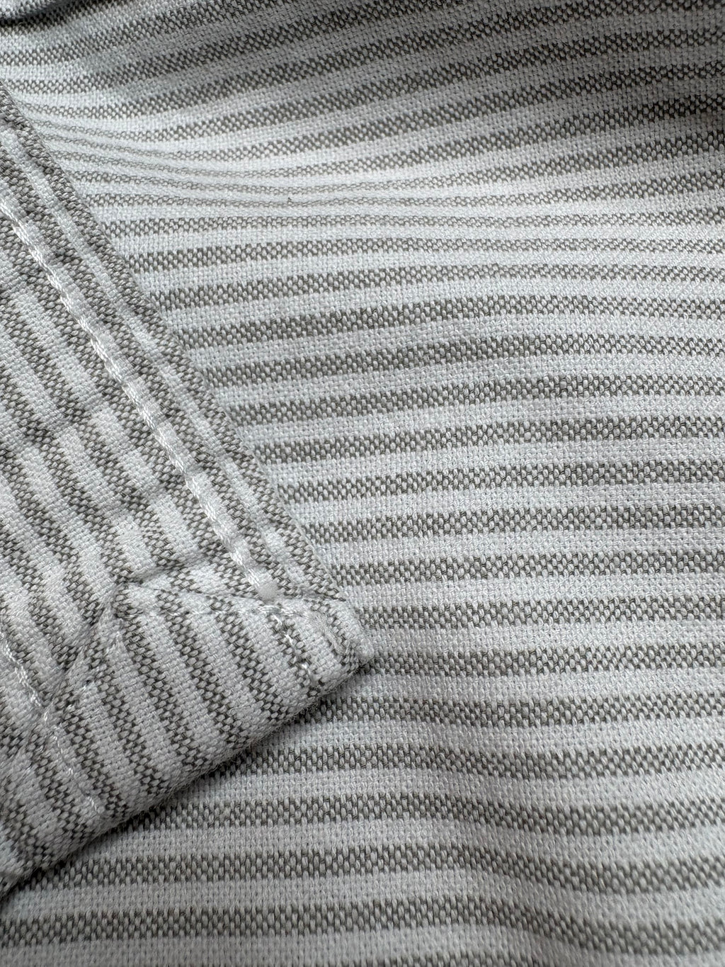 Custom Fit Striped Oxford Shirt Grey/White.