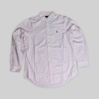 Custom Fit Striped Oxford Shirt Pink/White (XL)