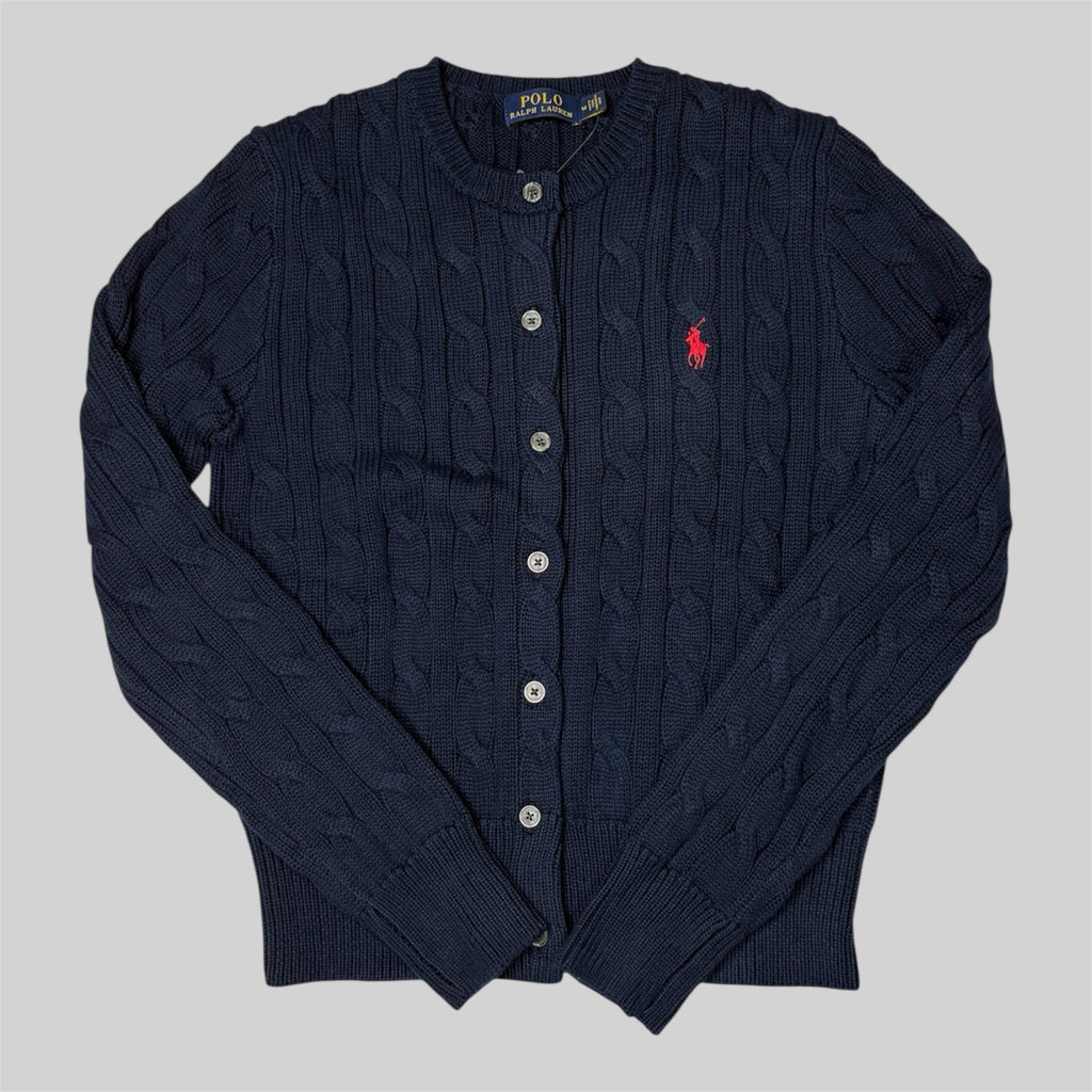 Mini-Cable Cotton Cardigan Navy Blue (M)
