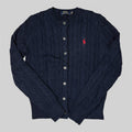 Mini-Cable Cotton Cardigan Navy Blue (M)