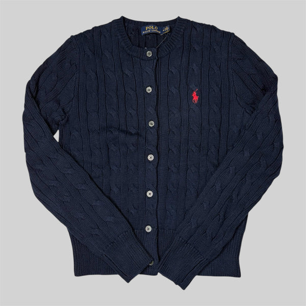 RL Mini-Cable Cotton Cardigan Navy Blue (M)