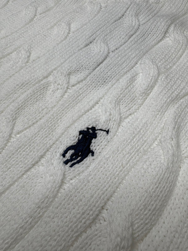 RL Cable-Knit Jumper – White