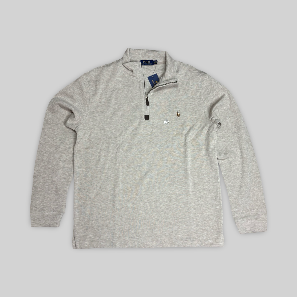 Quarter-Zip Sweater – Beige