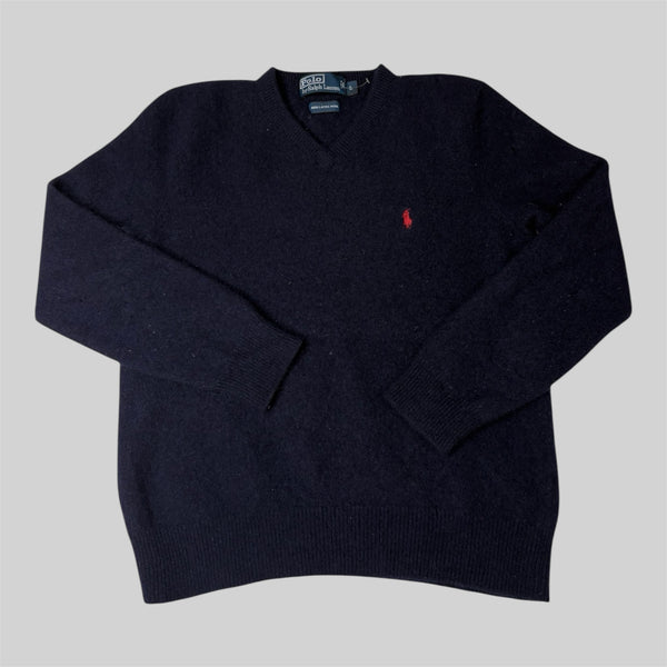 RL 100% Lambswool V-Neck Sweater