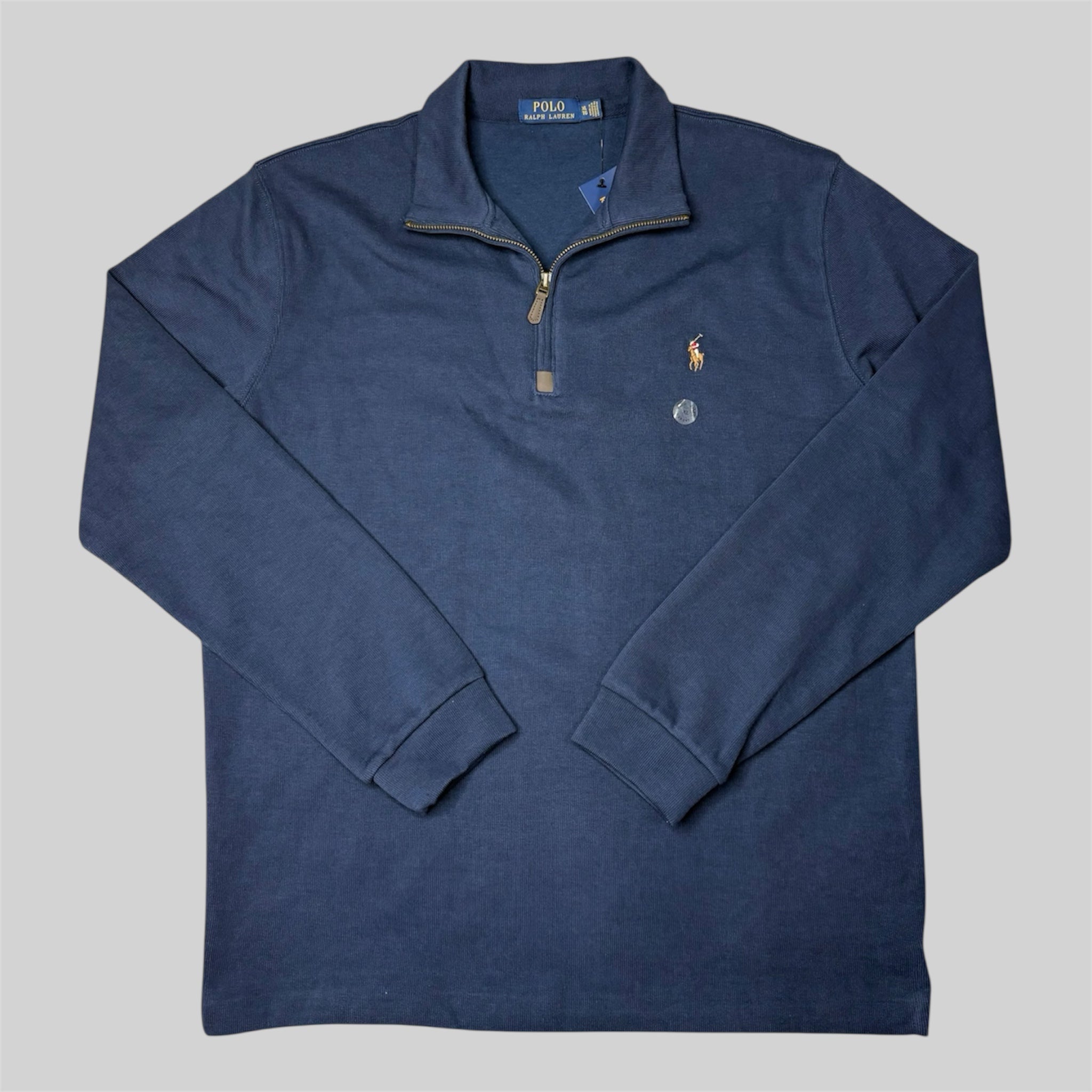 Quarter-Zip Sweater – Navy Blue