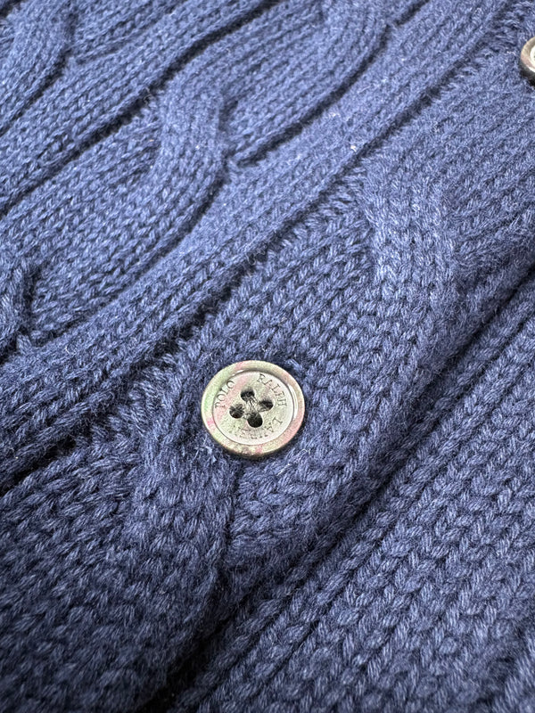 RL Mini-Cable Cotton Cardigan Navy Blue (M)