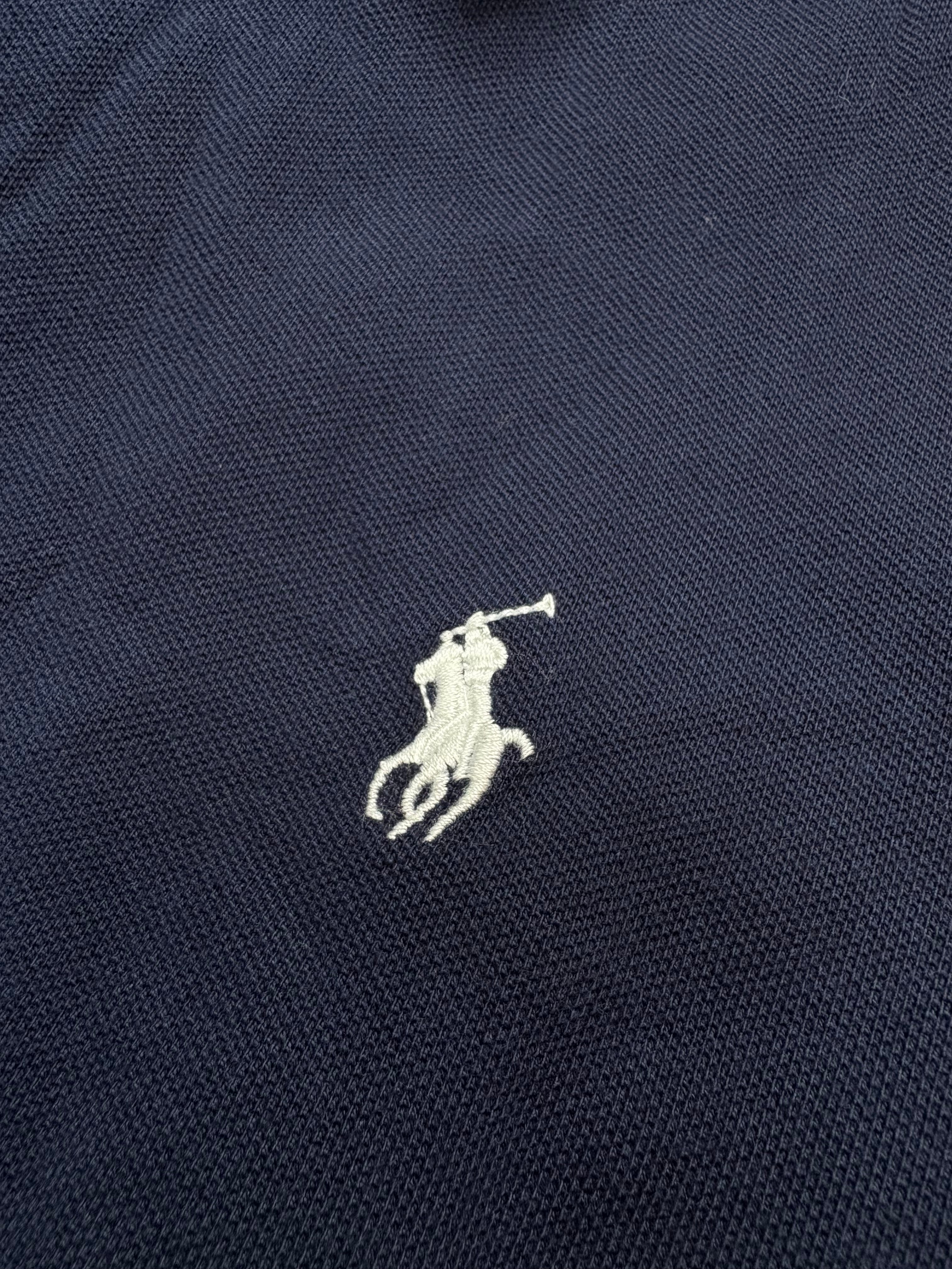 Custom Slim Fit Mesh Polo Shirt – Navy (XL)
