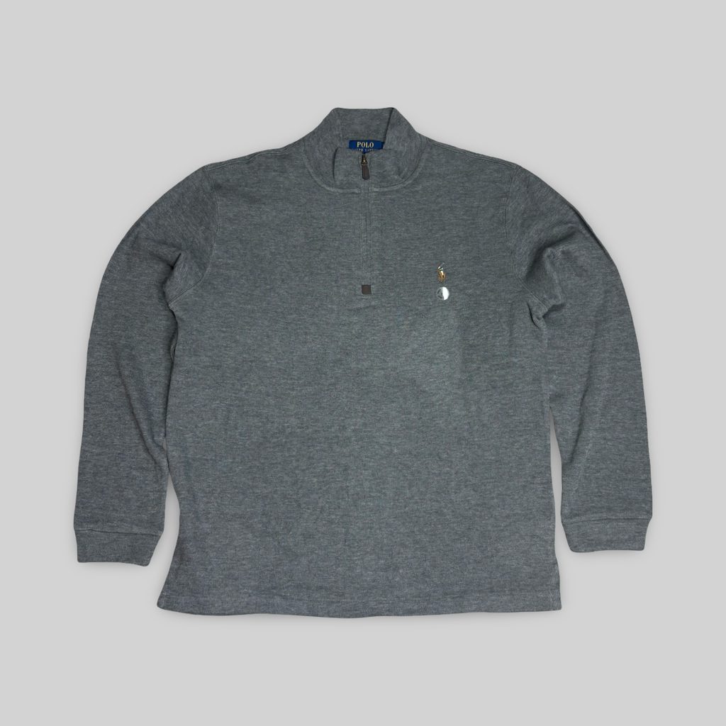 Quarter-Zip Sweater – Gray (XL)