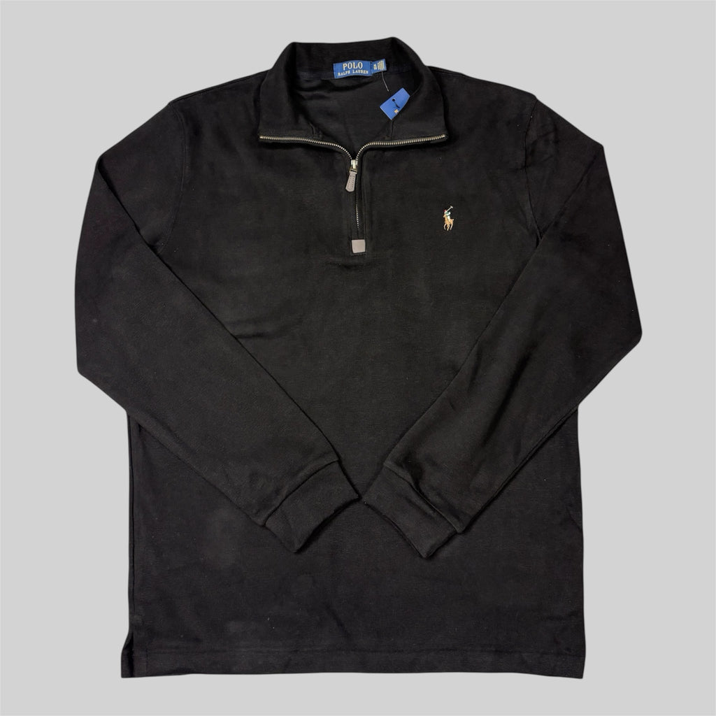 Quarter-Zip Sweater – Black (XL)