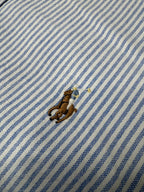 Custom Fit Striped Oxford Shirt Blue/White (XL)