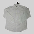 Custom Fit Striped Oxford Shirt Grey/White.