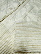 Mini-Cable Cotton Cardigan White (M)