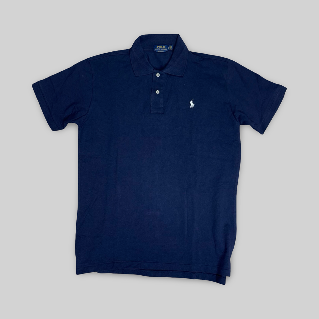 Custom Slim Fit Mesh Polo Shirt – Navy (XL)