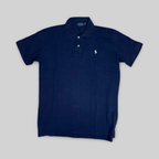 Custom Slim Fit Mesh Polo Shirt – Navy (XL)