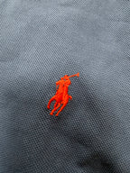 Custom Slim Fit Mesh Polo Shirt – Dusty Blue
