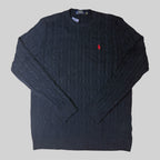 Cable-Knit Jumper – Navy