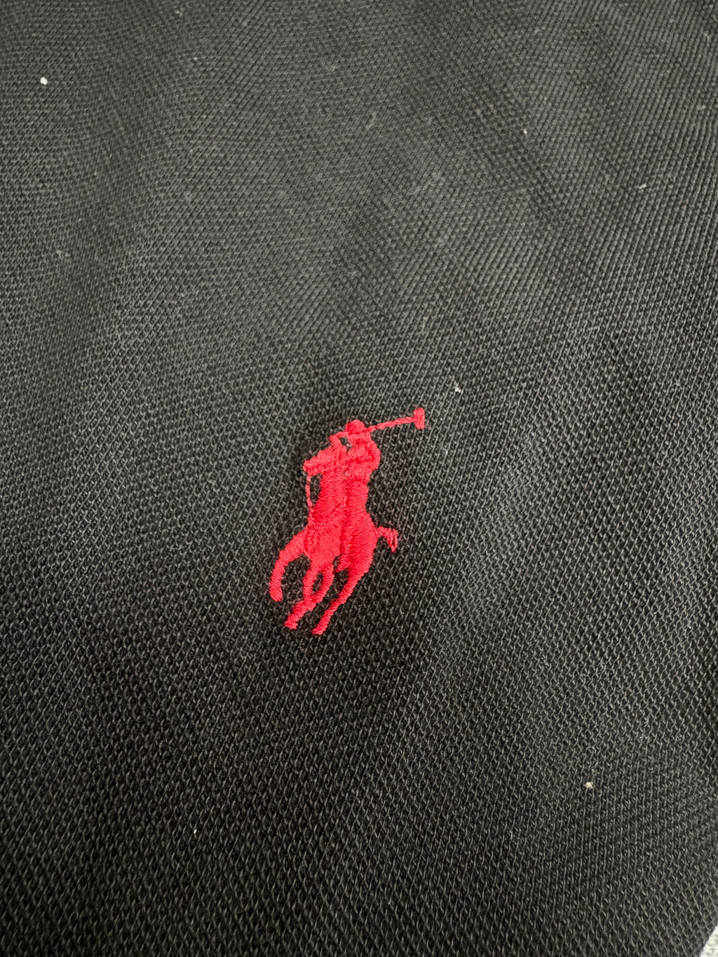 Custom Slim Fit Mesh Polo Shirt – Black