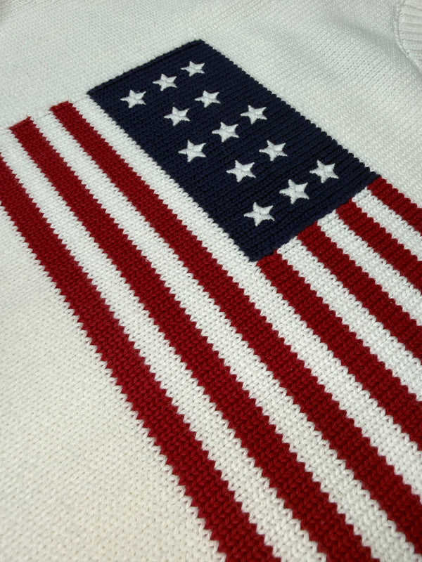 RL The Iconic Flag Sweater - White (L)