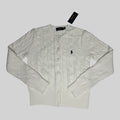 Mini-Cable Cotton Cardigan White (M)