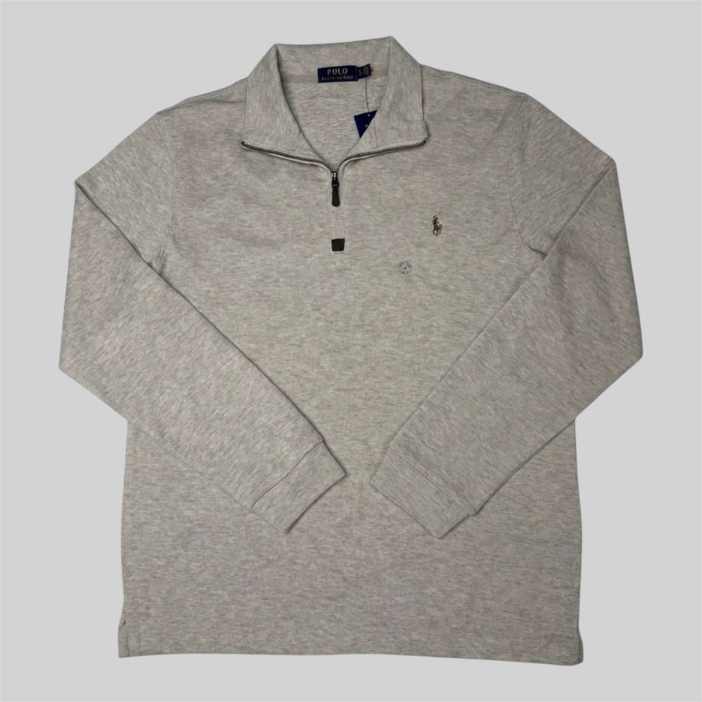 Quarter-Zip Sweater – Beige