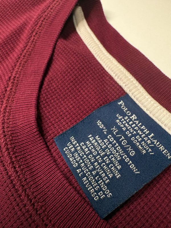 RL Waffle-Knit Cotton Long-Sleeve Sleep-Wear Shirt (XL)