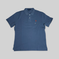 Custom Slim Fit Mesh Polo Shirt – Dusty Blue