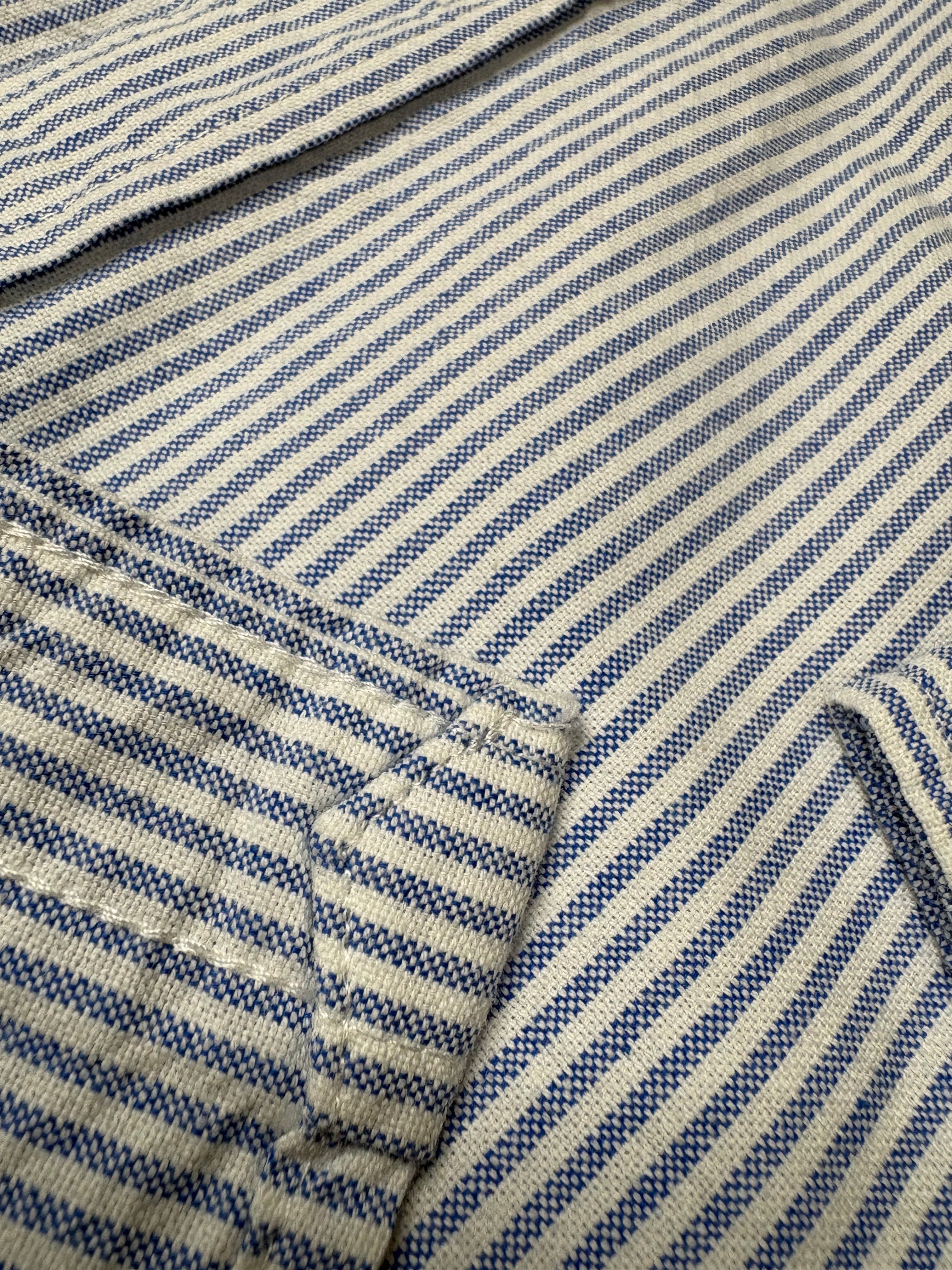 Custom Fit Striped Oxford Shirt Blue/White (XL)