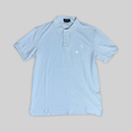 Custom Slim Fit Mesh Polo Shirt – Sky Blue