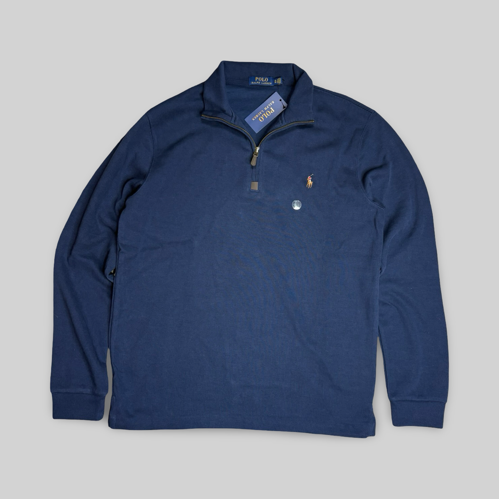 Quarter-Zip Sweater – Navy Blue