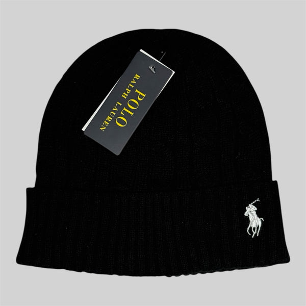 RL Wool Beanie – Black