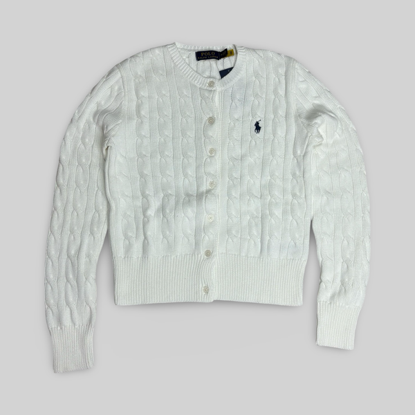 Mini-Cable Cotton Cardigan White (M)