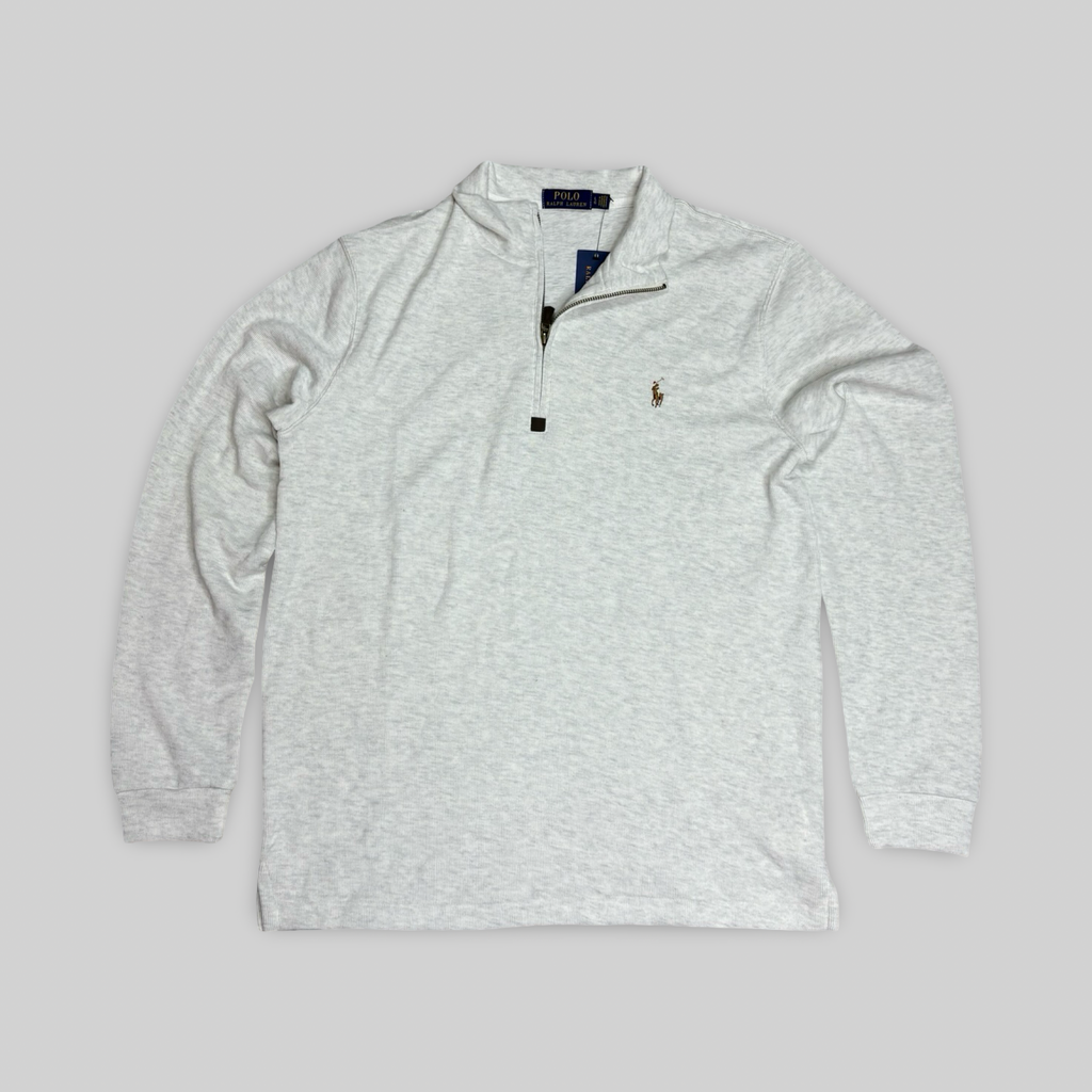 Quarter-Zip Sweater – White (XL)