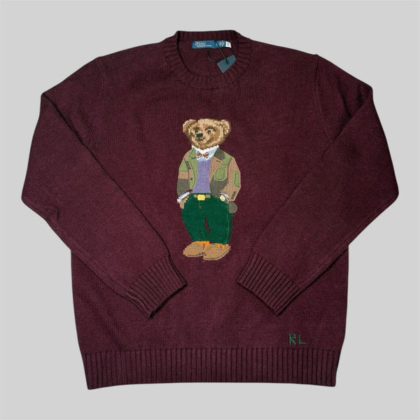 RL Polo Bear Sweater – Red Wine (L)