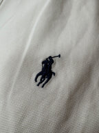 Custom Slim Fit Mesh Polo Shirt – White (XL)