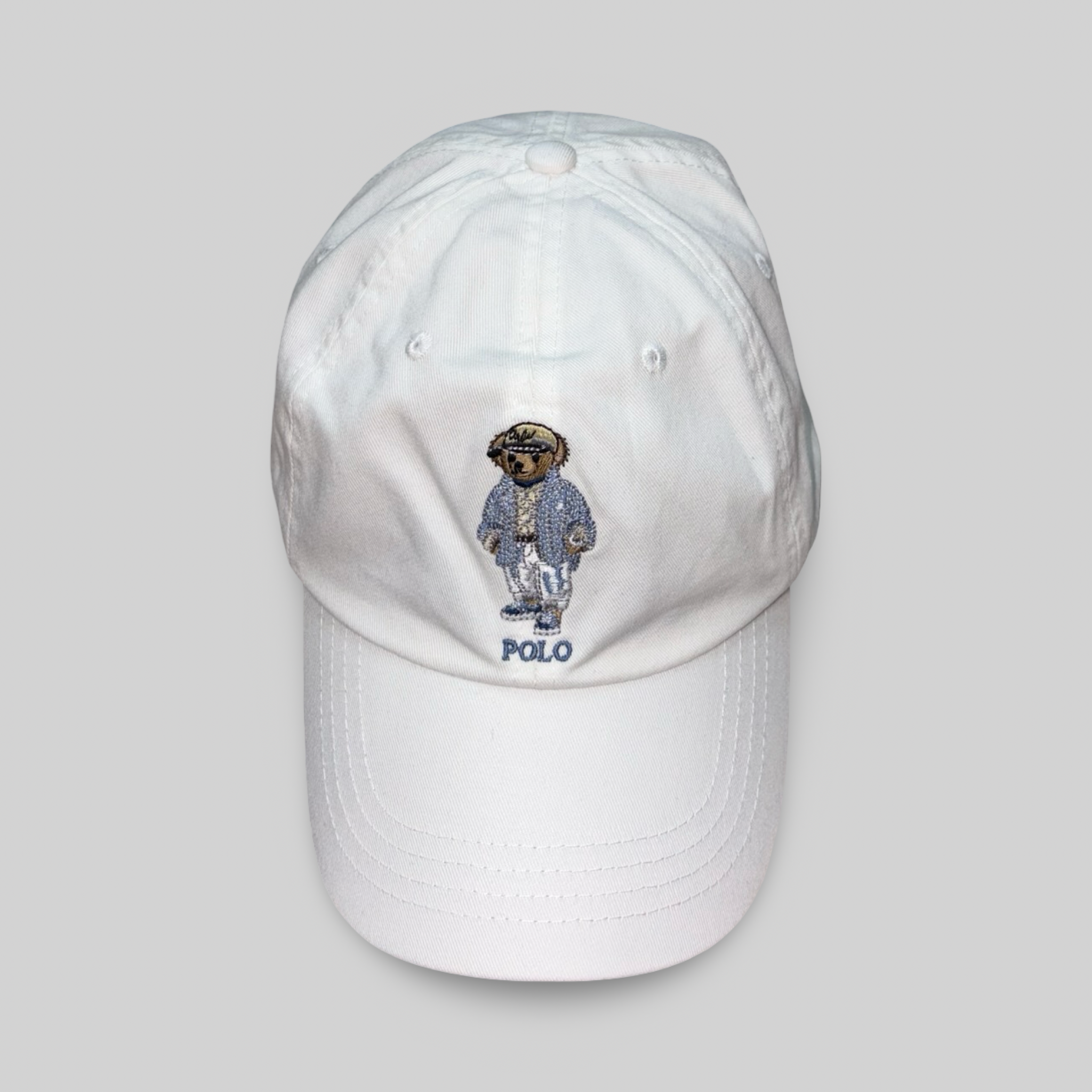 Baseball Bear Cap – White