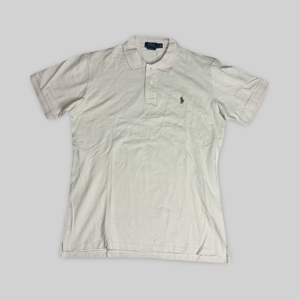 Custom Slim Fit Mesh Polo Shirt – Beige (XL)